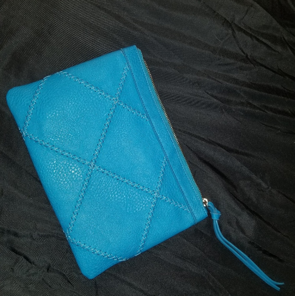 Charming Charlie turquoise clutch